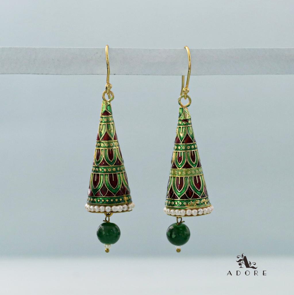 Vihana Handpainted Corn Jhumka Drop