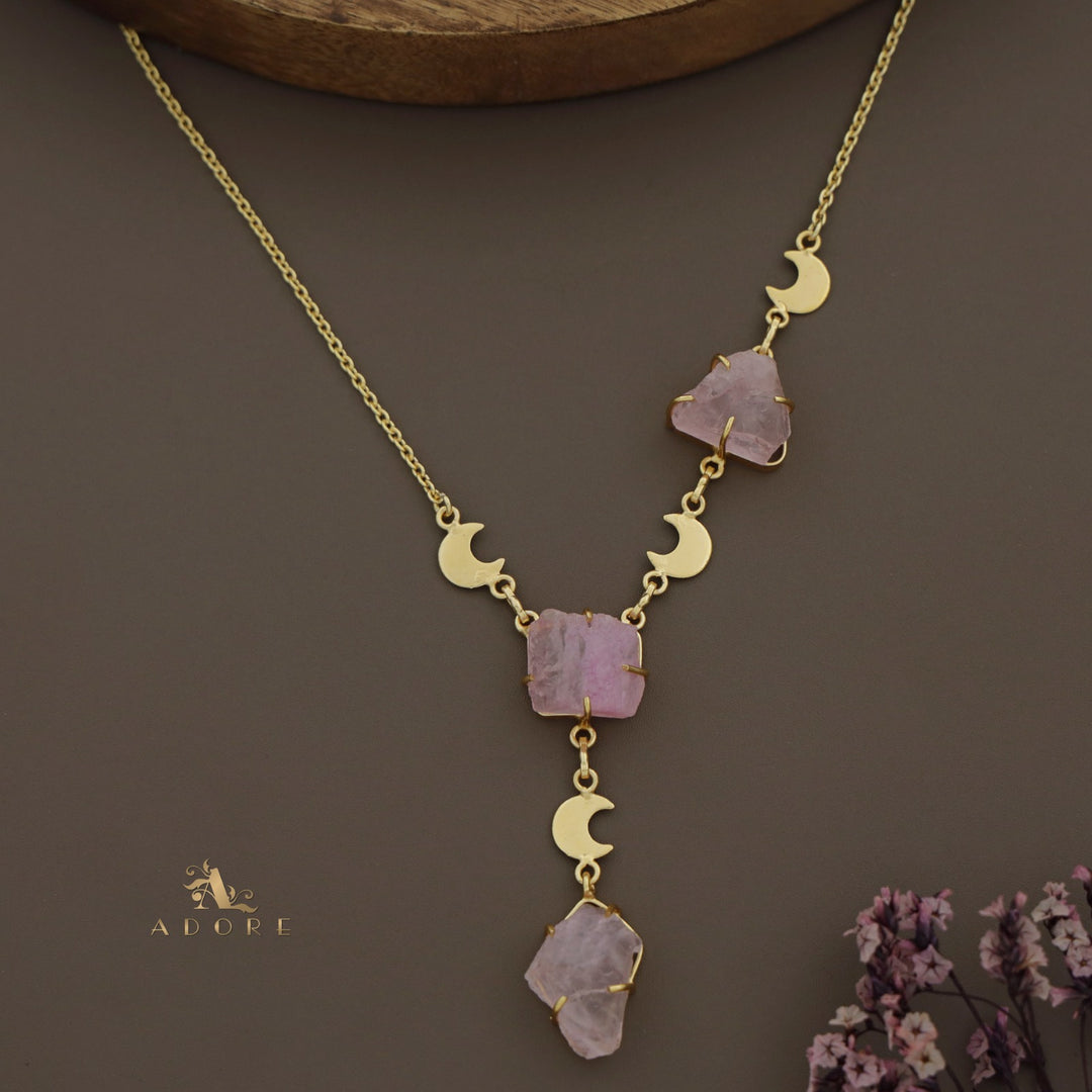 Deora Golden Moon Raw + Dyed Stone Neckpiece