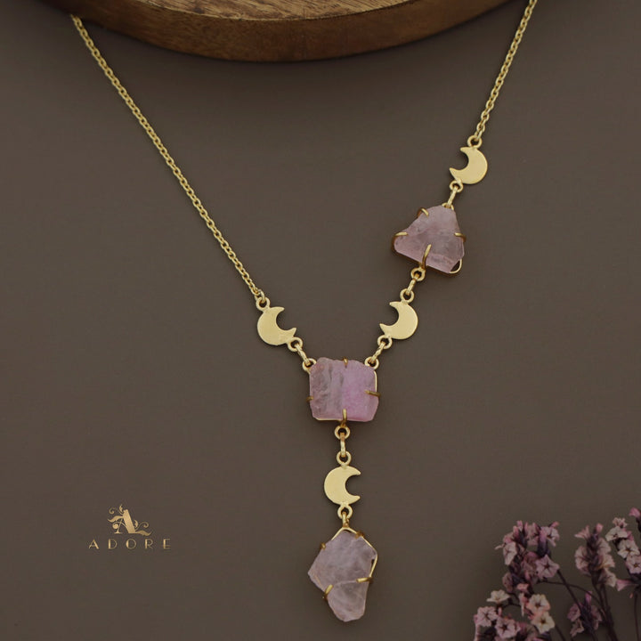 Deora Golden Moon Raw + Dyed Stone Neckpiece