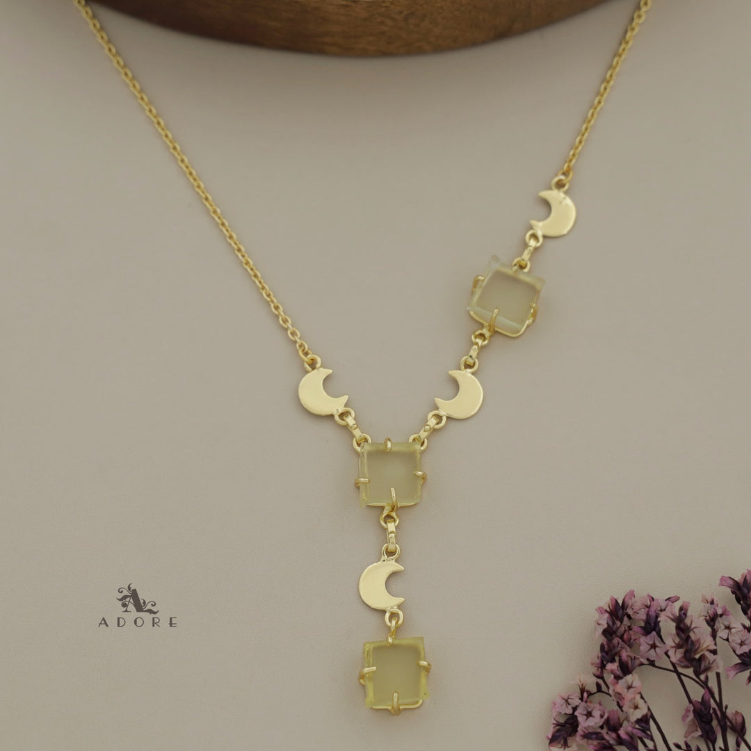 Deora Golden Moon Raw + Dyed Stone Neckpiece