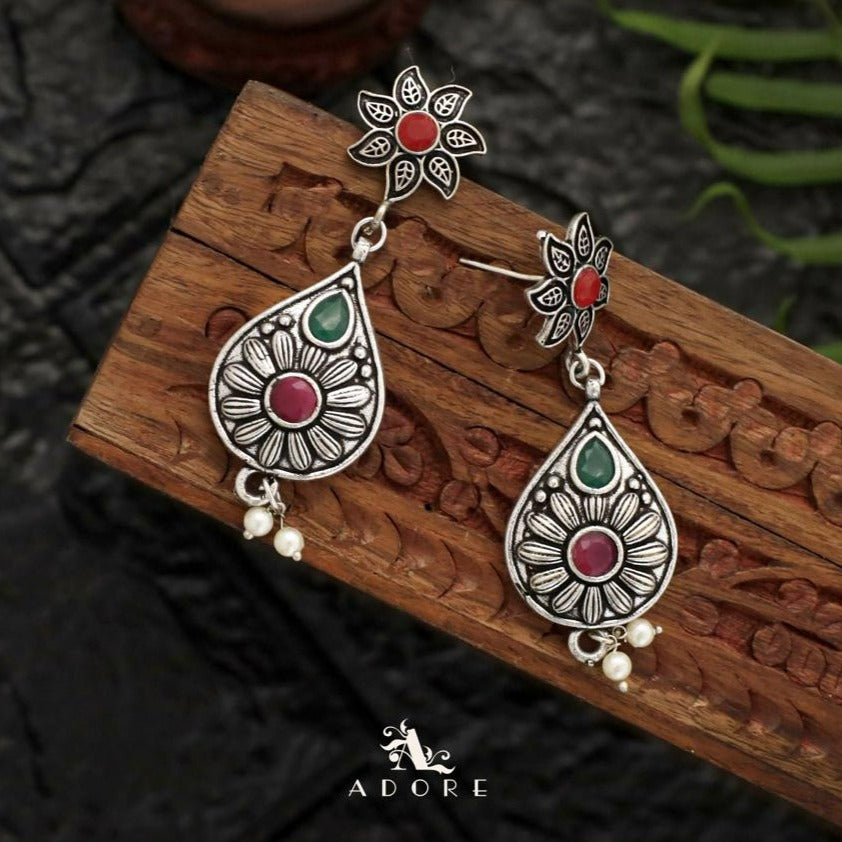 Jesica Flower Ghungroo Earring