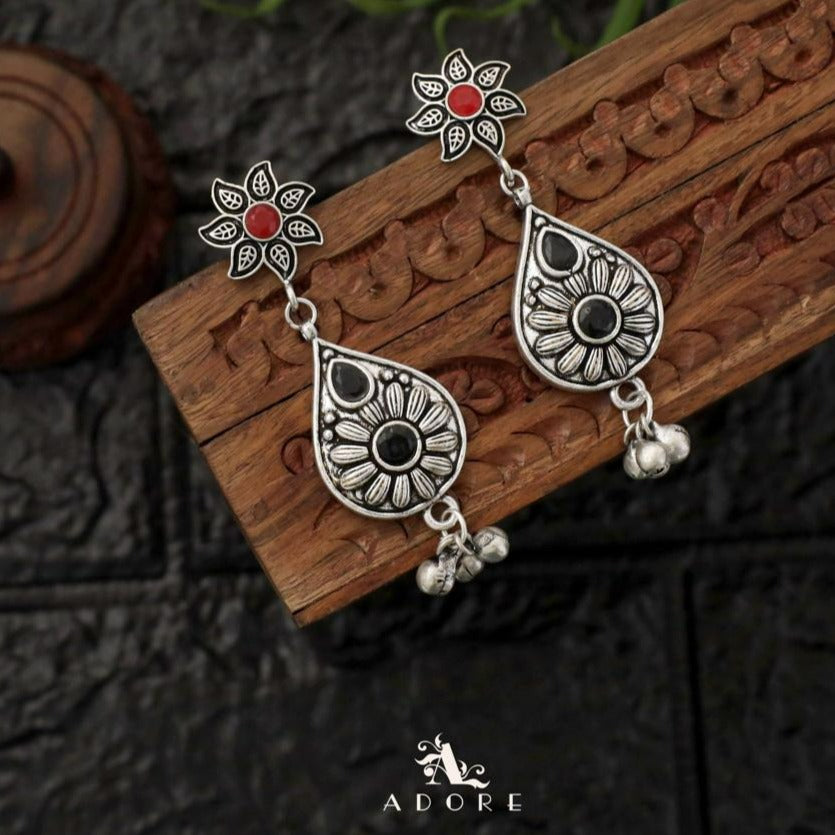 Jesica Flower Ghungroo Earring