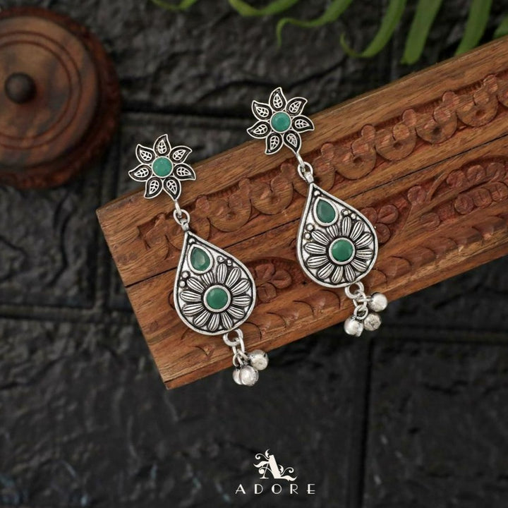 Jesica Flower Ghungroo Earring