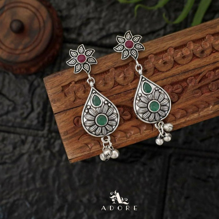 Jesica Flower Ghungroo Earring