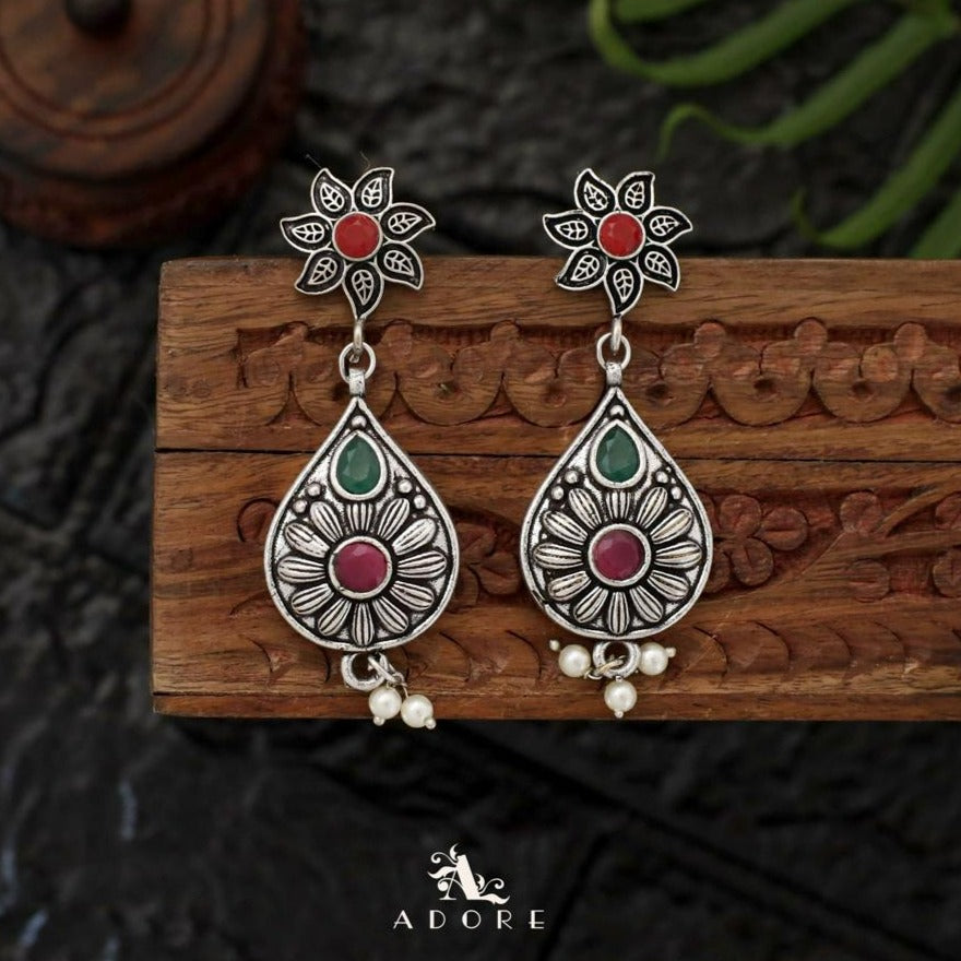 Jesica Flower Ghungroo Earring