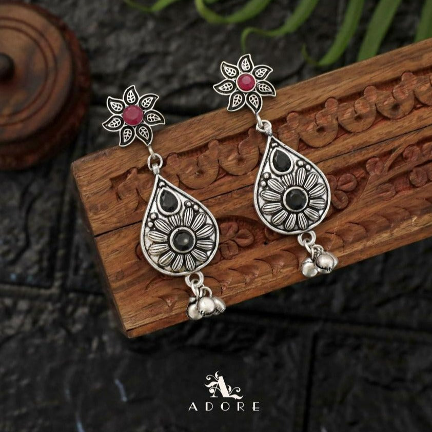 Jesica Flower Ghungroo Earring