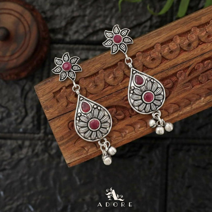 Jesica Flower Ghungroo Earring