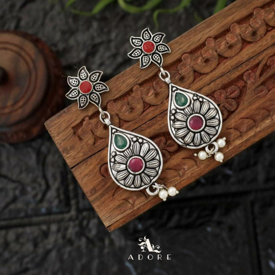 Jesica Flower Ghungroo Earring