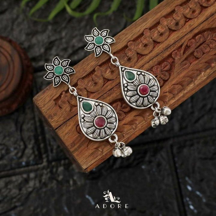 Jesica Flower Ghungroo Earring