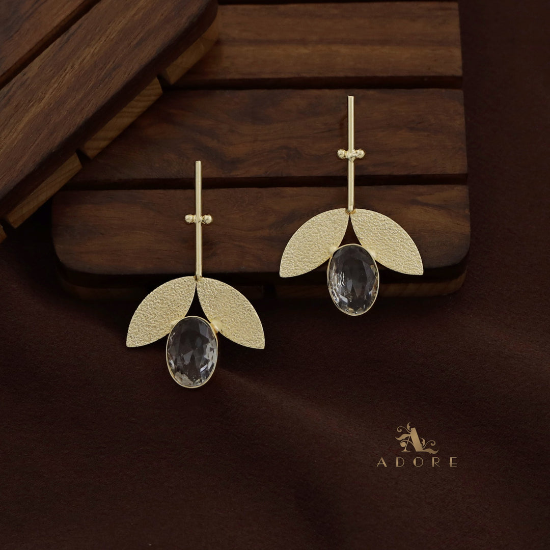 Minara Dual Golden Leaf Earring