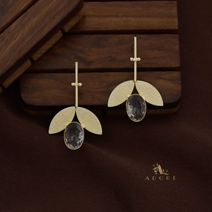 Minara Dual Golden Leaf Earring