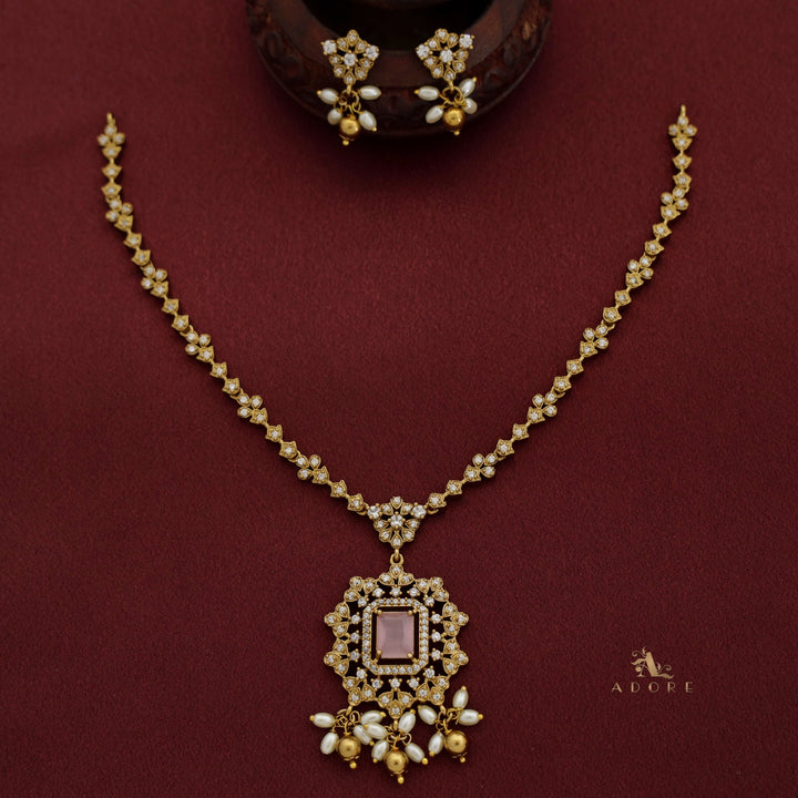 Sithara Short Neckpiece With Earring