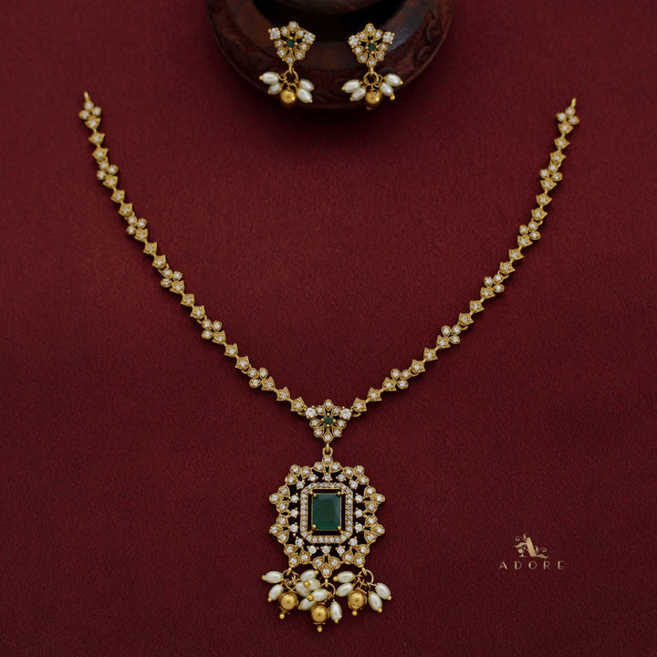 Sithara Short Neckpiece With Earring