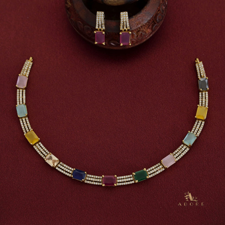Amoolya Short Neckpiece With Earring