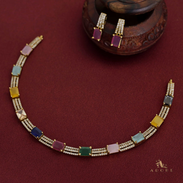 Amoolya Short Neckpiece With Earring