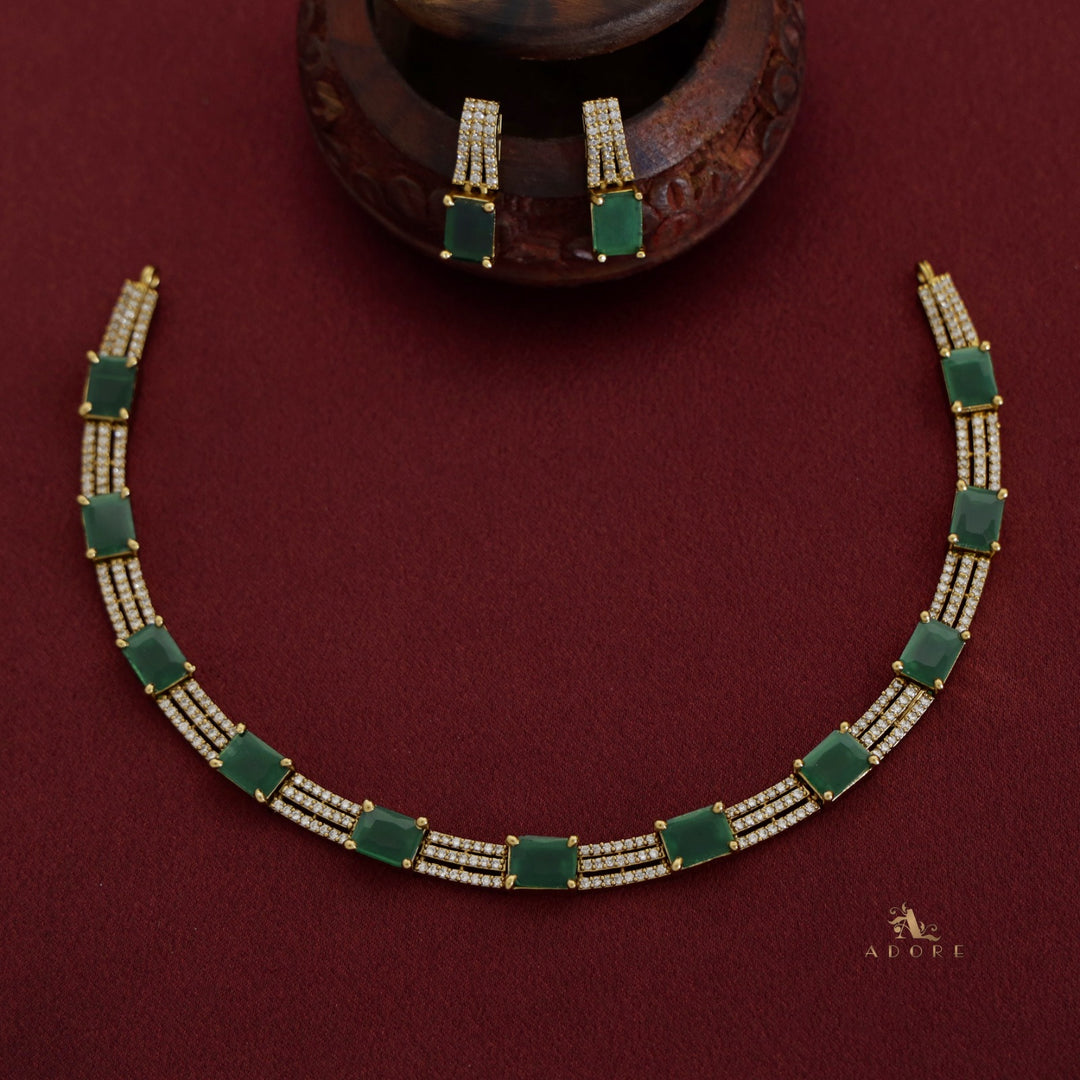 Amoolya Short Neckpiece With Earring