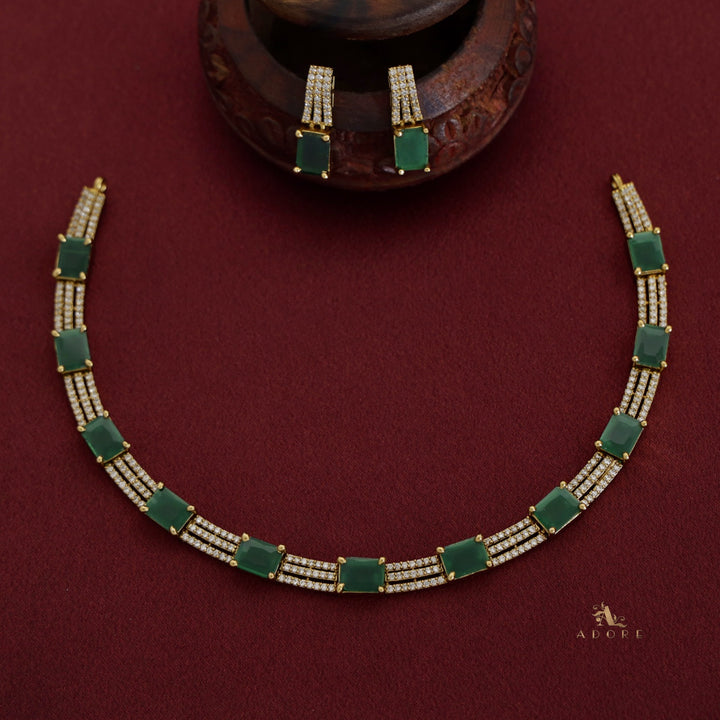 Amoolya Short Neckpiece With Earring