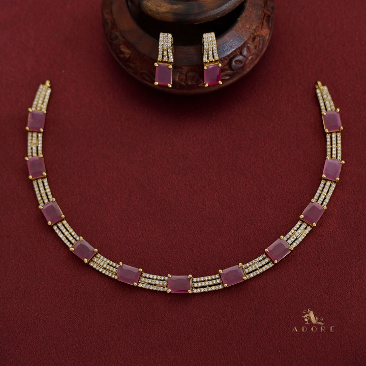 Amoolya Short Neckpiece With Earring