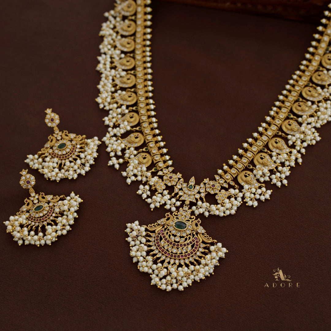 Premium Bridal Nithiksha Long Haram With Earring
