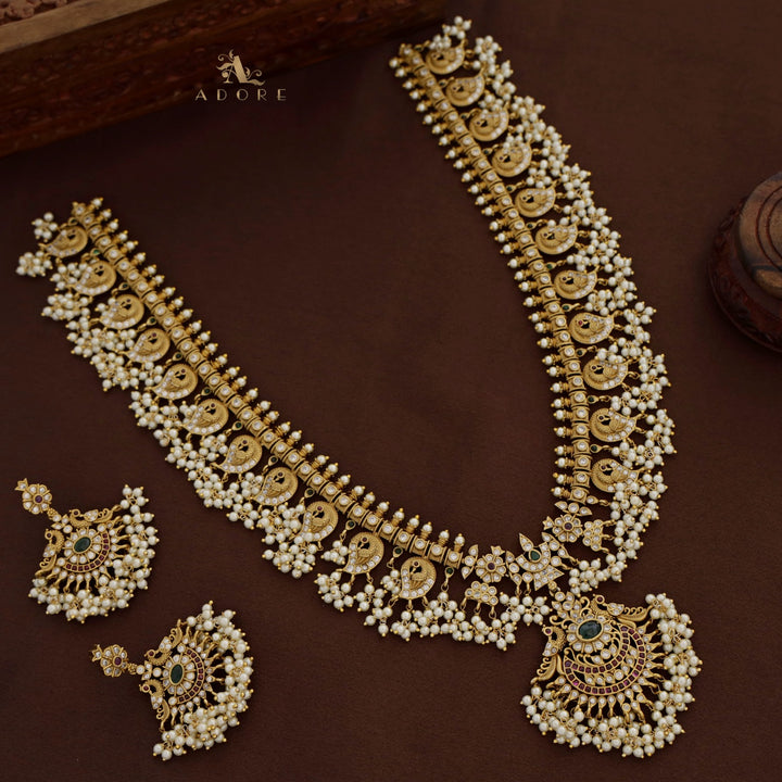 Premium Bridal Nithiksha Long Haram With Earring