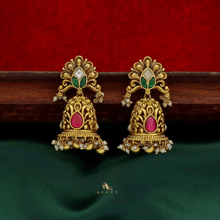 Premium Ayodhika Pearl Jhumka