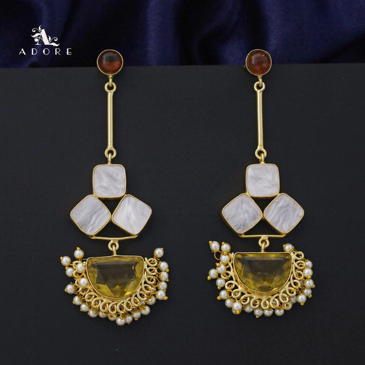 Classy Pendulum MOP Earring (Colour Options)