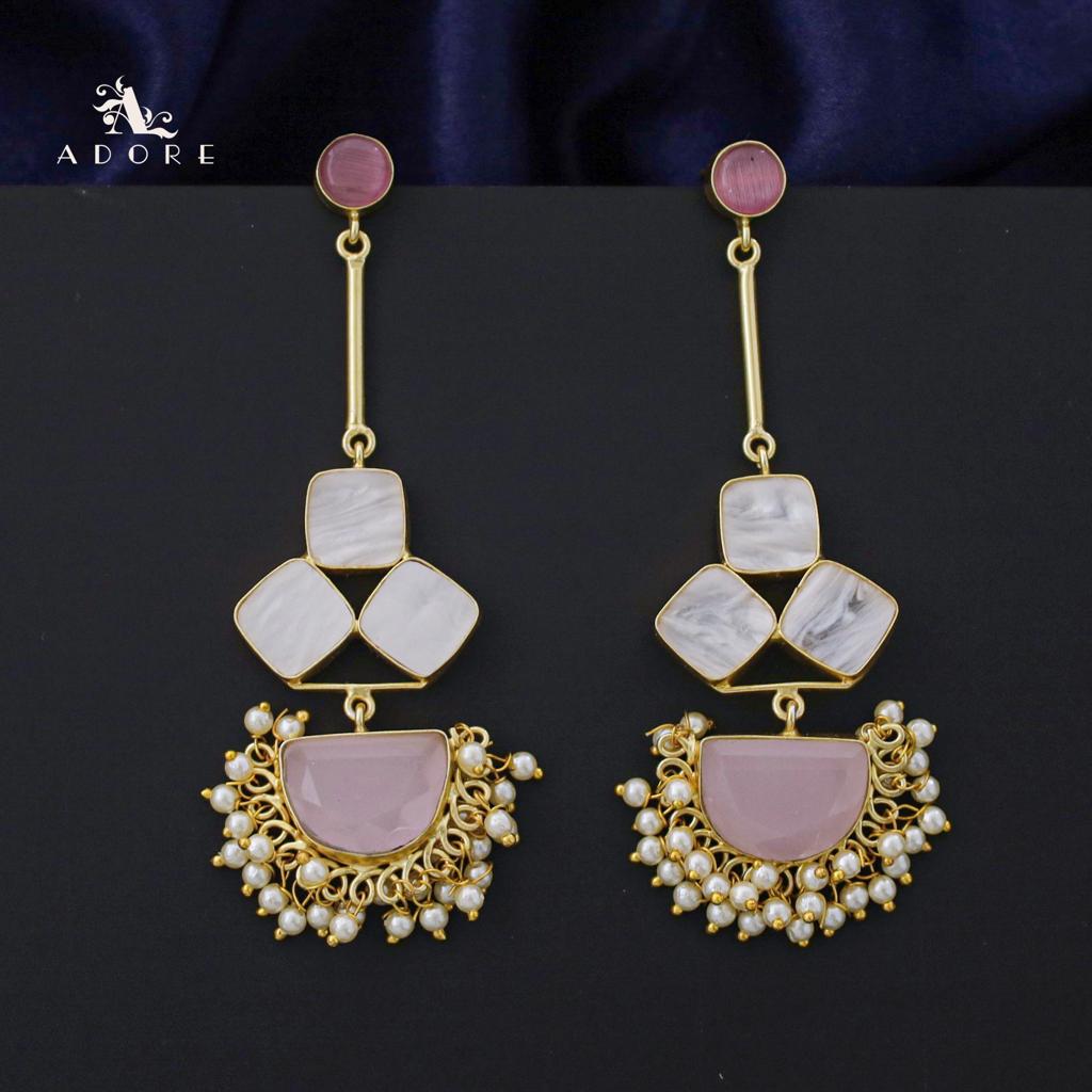 Classy Pendulum MOP Earring (Colour Options)