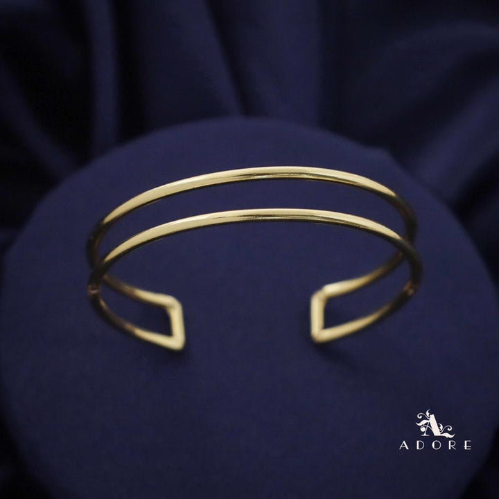 Merin Golden Simple Layered Bangle