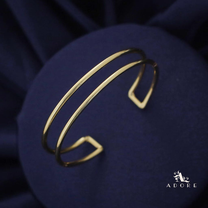 Merin Golden Simple Layered Bangle