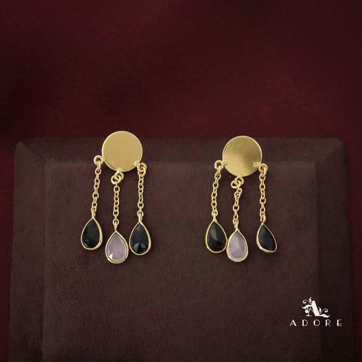 Ashia Gold Coin Rain Drops Earring