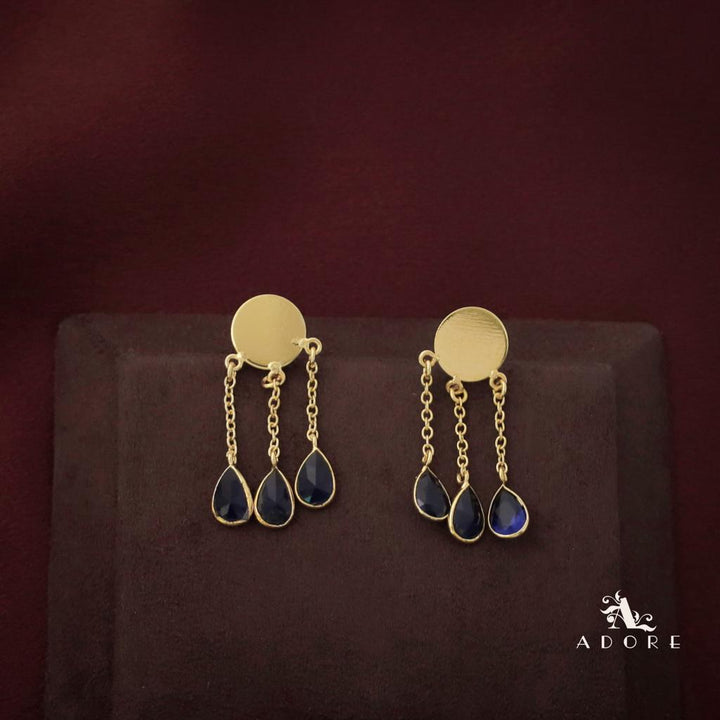 Ashia Gold Coin Rain Drops Earring