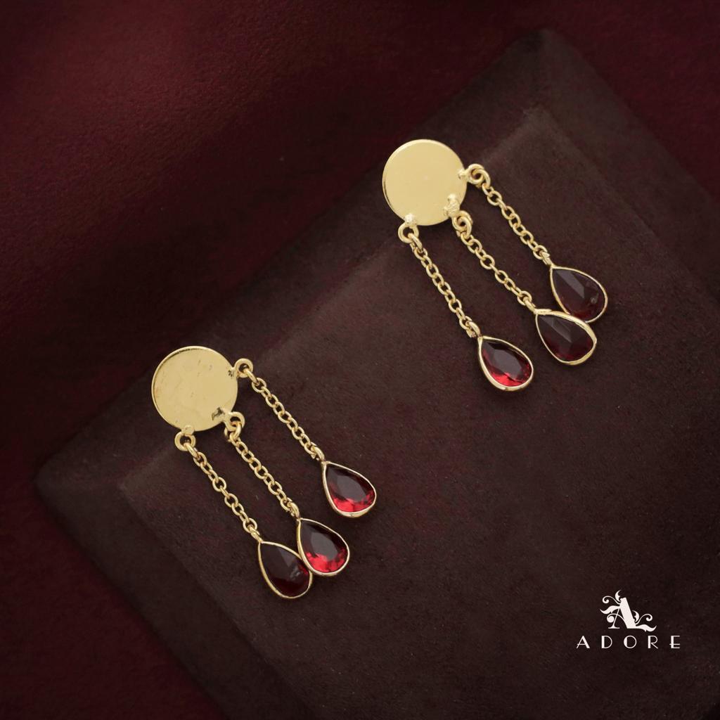 Ashia Gold Coin Rain Drops Earring