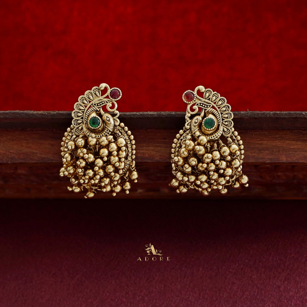 Medium Mayoora Cluster Gold Ball Earring