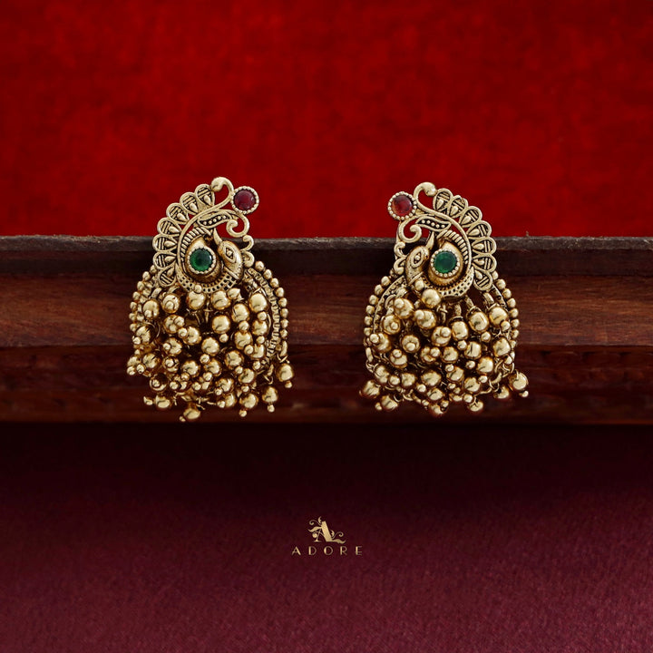 Medium Mayoora Cluster Gold Ball Earring