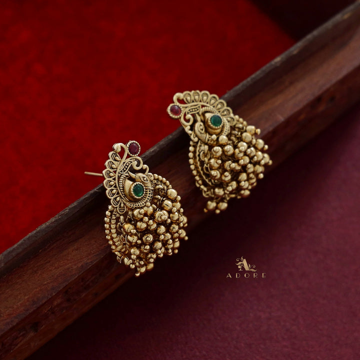 Medium Mayoora Cluster Gold Ball Earring