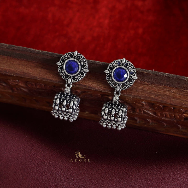 Nila Oxidized Jhumka