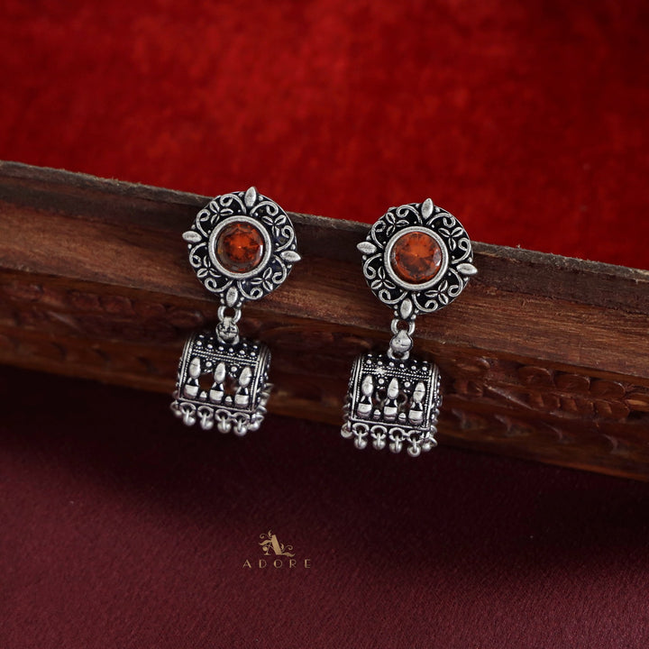 Nila Oxidized Jhumka