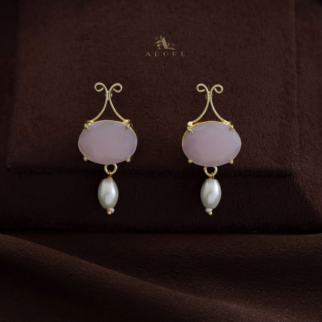 Glamia Glossy Oval Pearl Earring