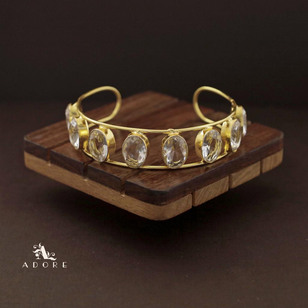 Golden Twin Layer 8 Oval Glossy Bangle