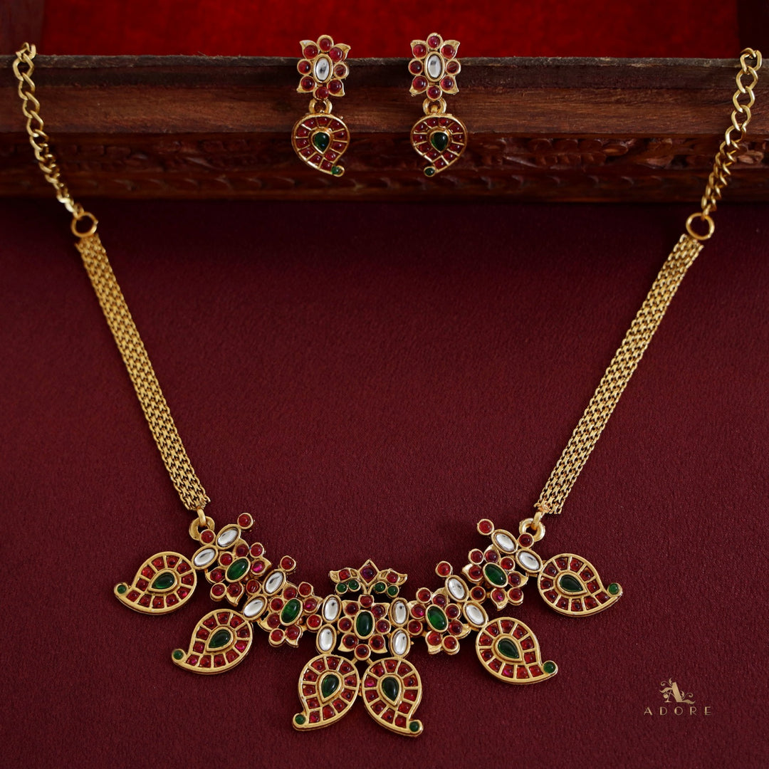 Adhrishta Palakka Choker With Earring