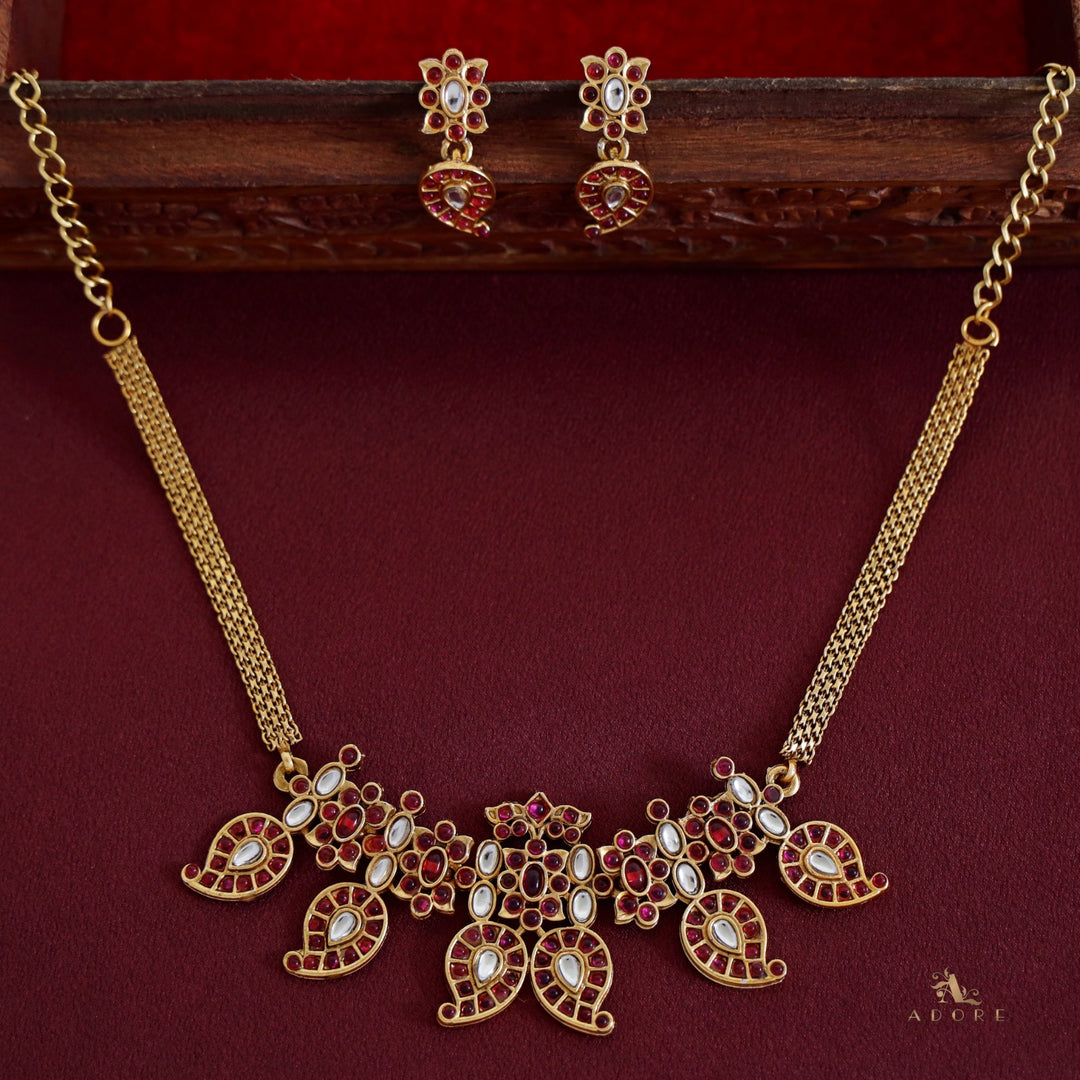 Adhrishta Palakka Choker With Earring