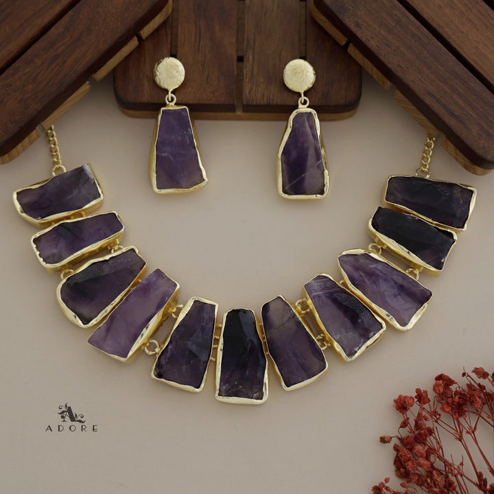 Raw Stone Ainsley Neckpiece With Earring