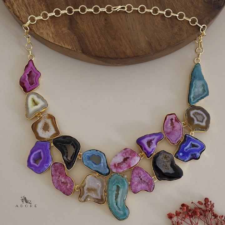 Multicolour Nerea Agate Neckpiece