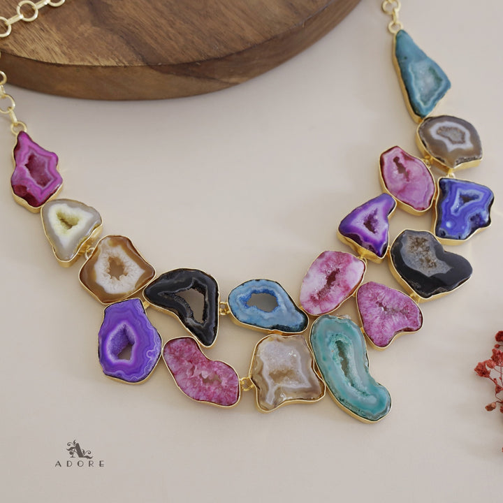 Multicolour Nerea Agate Neckpiece