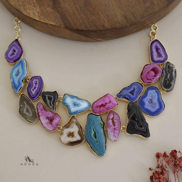 Multicolour Nerea Agate Neckpiece