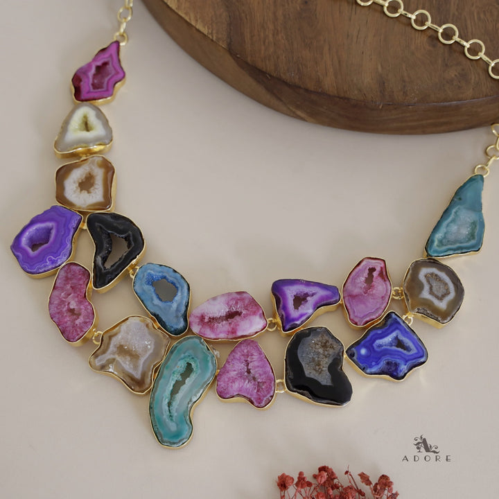 Multicolour Nerea Agate Neckpiece