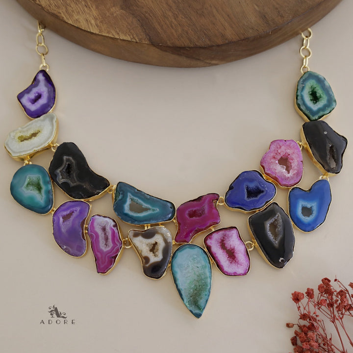 Multicolour Nerea Agate Neckpiece
