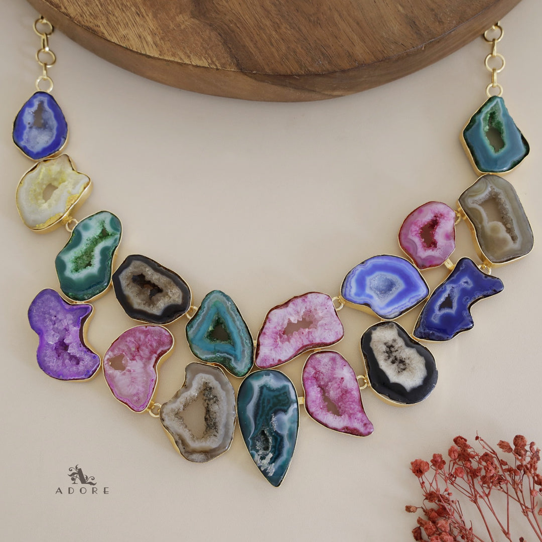 Multicolour Nerea Agate Neckpiece