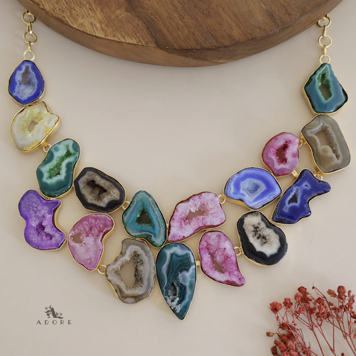 Multicolour Nerea Agate Neckpiece
