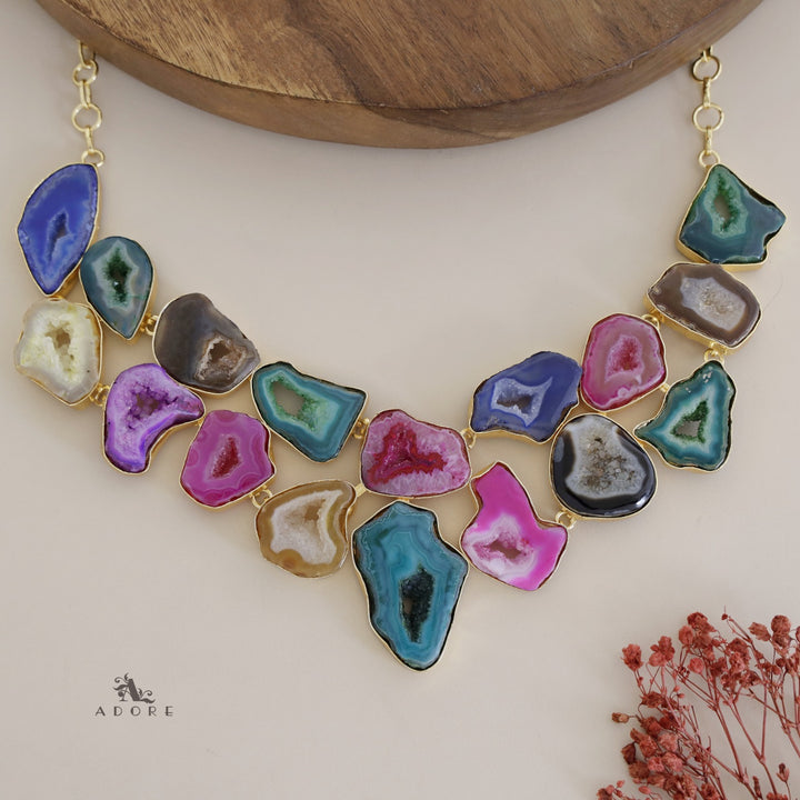 Multicolour Nerea Agate Neckpiece